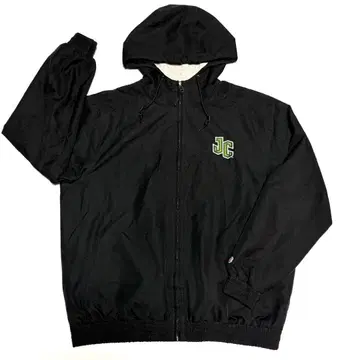 XL 사이즈 챔피온 나일론 후드티 남성용 지퍼 JC 칼리지 아메