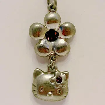 [레어] 헬로키티 홋카이도 라벤더 실버 체인 2000년제