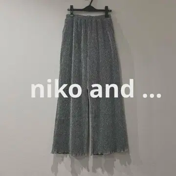 니코앤드 라메 플리츠 팬츠 실버