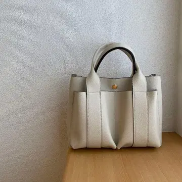 DOORS 푸치 더블 포켓 토트백 밀크