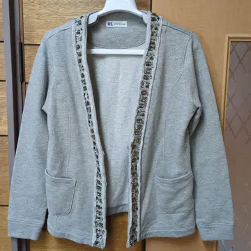 H.L COTE D'AZUR 그레이 가디건