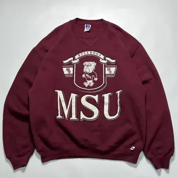 90s 러셀 USA제 맨투맨 XL 버건디 미시시피대 8007