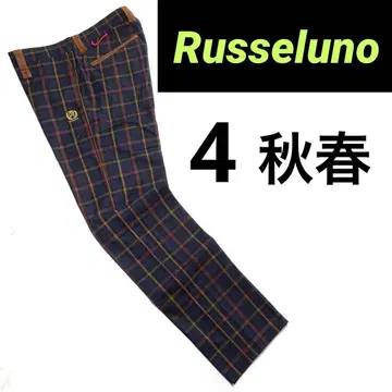 러셀노 체크 무늬 코튼 스트레치 팬츠 4