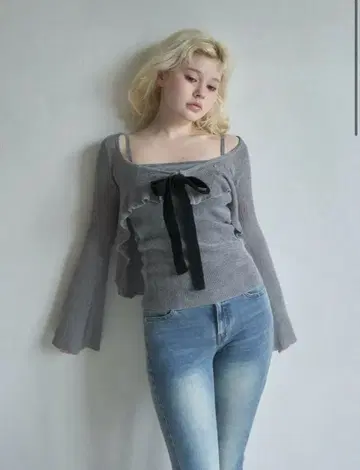 Andmary Emma knit flare cardigan set