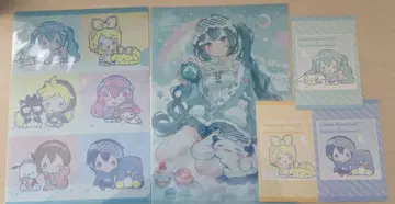 하츠네 미쿠 시나모롤 / 피아프로 산리오 클리어 파일 특전 엽서