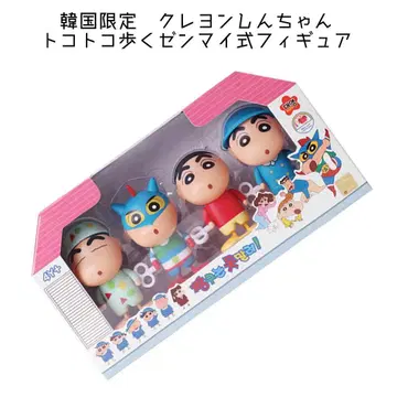 라스트 1 짱구는 못말려(크레용 신짱) 태엽식 피규어 4체 세트