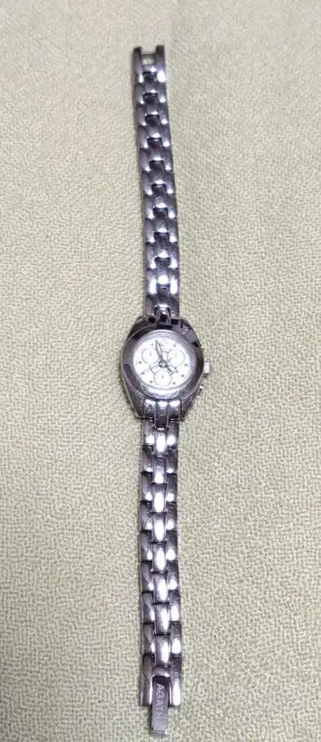 아가타 쿼츠 손목시계 실버 5기압 방수 크로노그래프