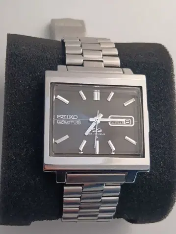 세이코 5 액터스 자동 와인딩 손목시계 그레이 다이얼 OH 완료 작동