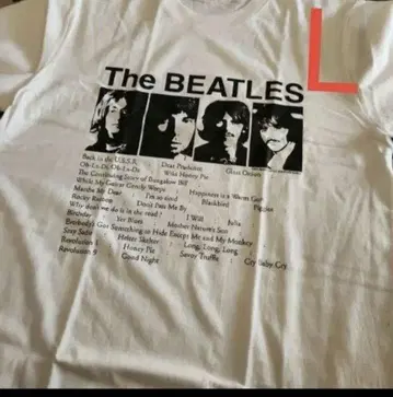 [ 새상품 ] BEATLES 비틀즈 티셔츠 M L 상당 화이트 앨범