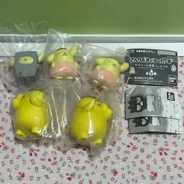 산리오 폼폼푸딩 가챠가챠 5종