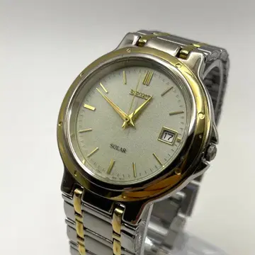 작동/솔라/고품질 SEIKO V145-0040 쉘판 여성용 손목시계