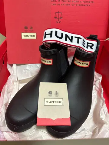 헌터 HUNTER 장화 부츠 레인 신발 UK7 남성용 중고 새상품급