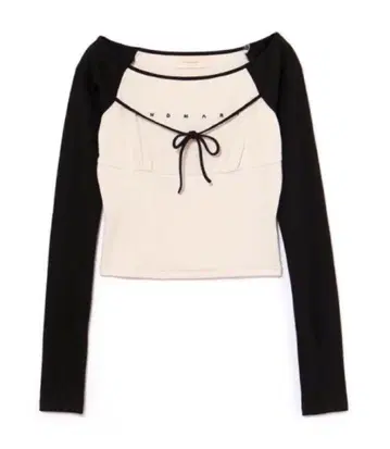 andmary Alma ribbon tops 블랙