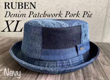배송비 포함 빅 사이즈 루벤 데님 패치워크 포크파이 햇 62 n