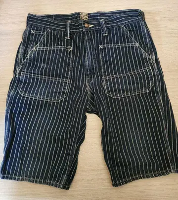 SUGAR CANE 스트라이프 데님 숏팬츠