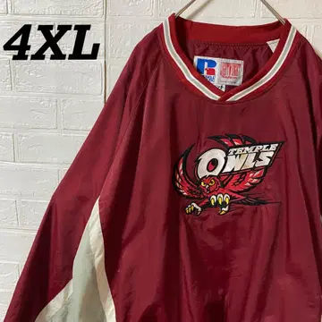 러셀 메가 사이즈 90s 칼리지 로고 풀오버 나일론 자켓