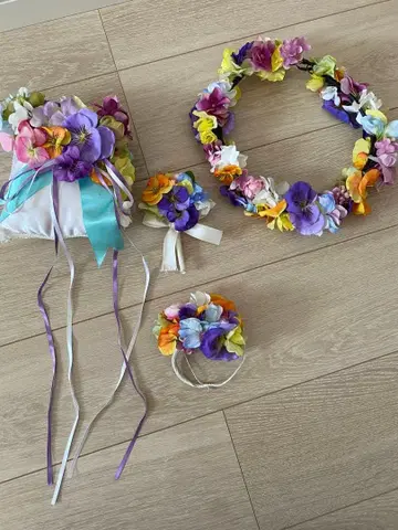 브라이덜 플라워 세트 화관 반지 필로우 리스트레트 부토니에