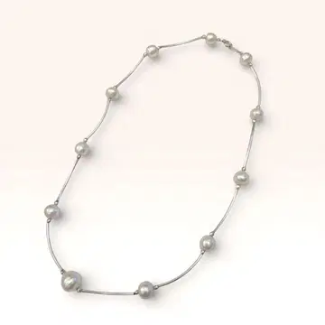 스테이션 목걸이 펄 K14WG