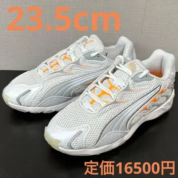 푸마 인헤일 23.5cm 화이트 실버 오렌지 Inhale