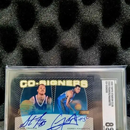 2000 Topps 스티브 프랜시스 코리 매거티 사인 카드