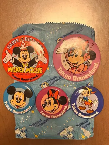 도쿄 디즈니랜드 캐릭터 캔뱃지 세트