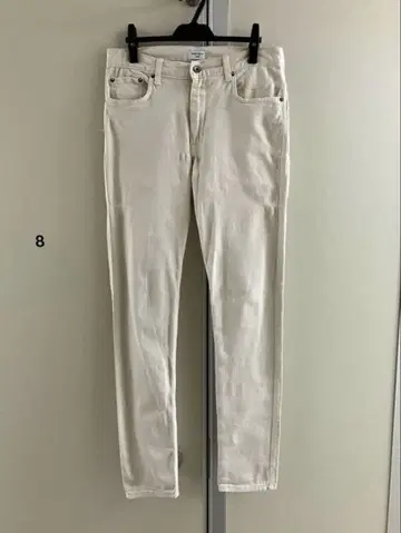 [ ROBERT GELLER ] 오프화이트 아이보리 스키니 데님 팬츠