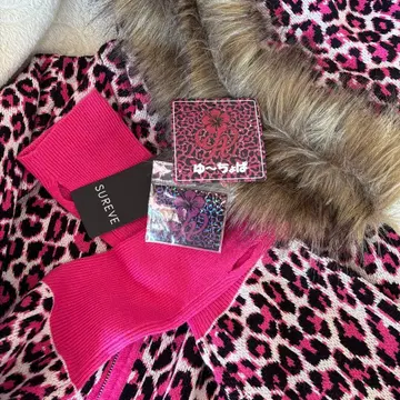 SUREVE 핑크 레오파드 무늬 퍼 후드티 유~쵸파 y2k 헤이세이 갸루