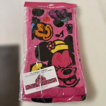 도쿄 디즈니 리조트 후드 부착 롱 타월