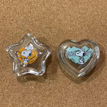 스누피 유리 소품함 하트 별 SNOOPY 빈티지
