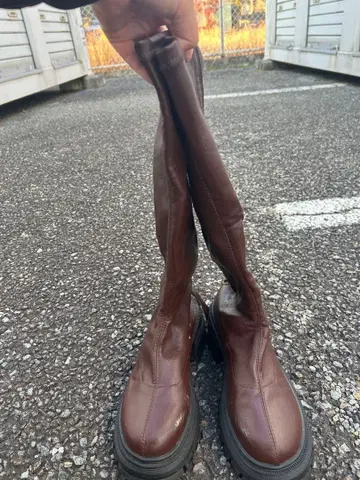 브라운 롱 부츠