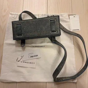 Y/PROJECT FW23 블루 데님 프린트 아코디언 백
