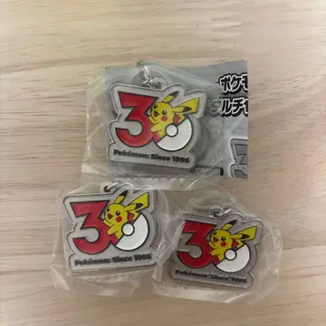 [ 3개 ] 포켓몬 30주년 메탈 참 마스코트