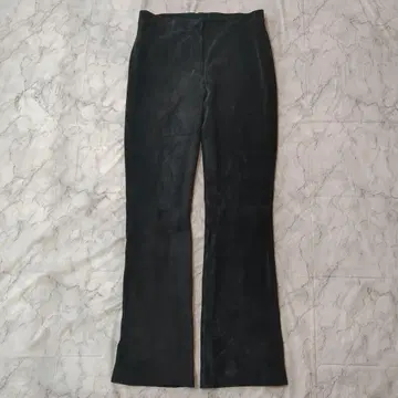 y2k 그런지 스웨이드 가죽 플레어 팬츠 리얼 가죽 빈티지