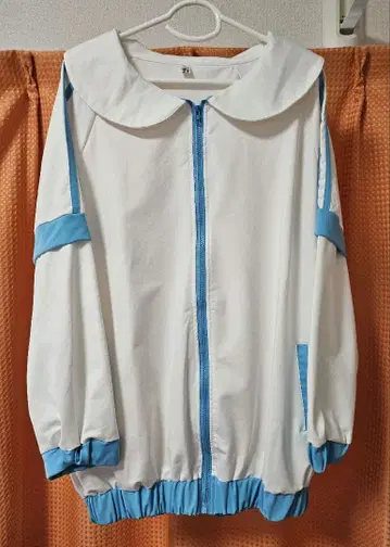 [ 새상품 ] 서브컬쳐 천사계 패션 저지 후드티 화이트 라인 저지