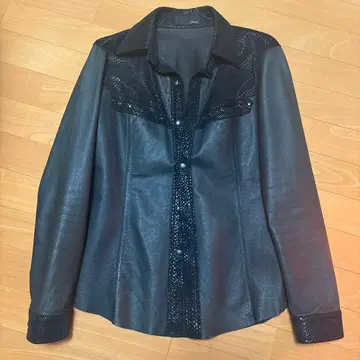 archive 헤이세이 Y2K 그런지 leather shirt 짧은 기장