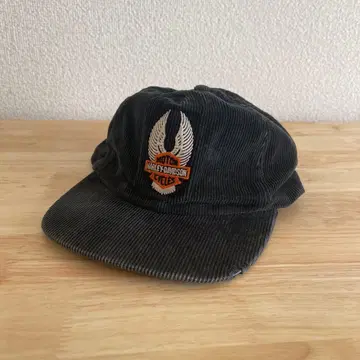 할리데이비슨 코듀로이 블랙 캡 빈티지