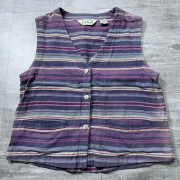 80s 엘엘빈 네이티브 보더 테일러드 베스트 여성용