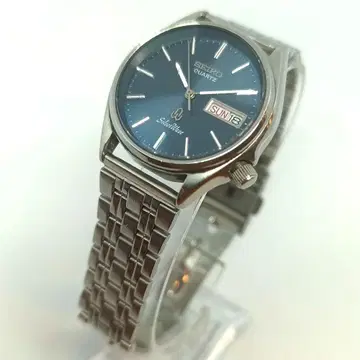 빈티지 SEIKO 실버 웨이브 레어 파랑 다이얼 작동품