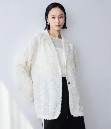 AIC. 시어 프린지 자카드 자켓