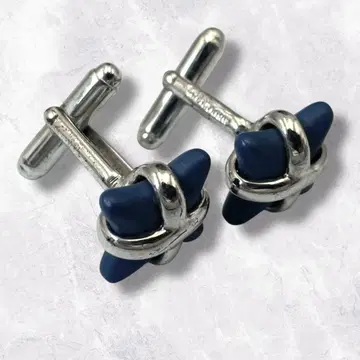 레어 WEDGWOOD 커프스 커프 링크 블루 스타 45