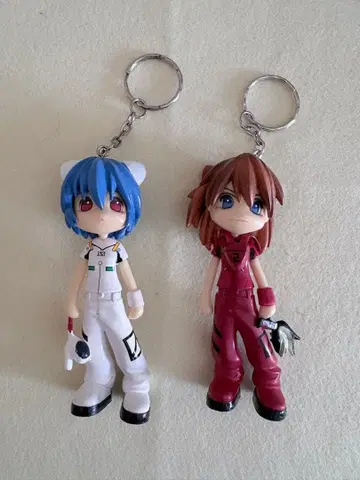 레이 아야나미 & 아스카 그레이 키링