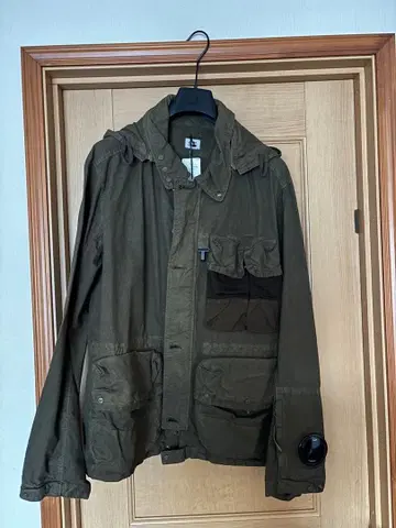 미사용 씨피 컴퍼니 고글 자켓 후드티 52 올리브