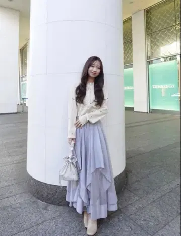 코코딜 웨이브 플레어 오간자 스커트