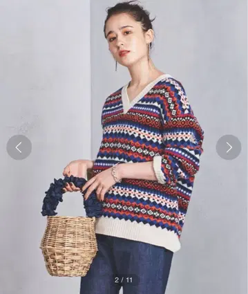 UNITED ARROWS UWSC 페어아일 V넥 23,100엔