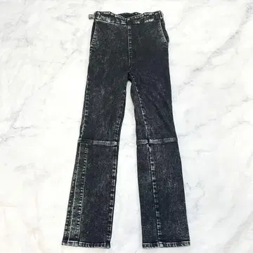 juemi x something 마린 팬츠 데님 팬츠 블랙 콜라보