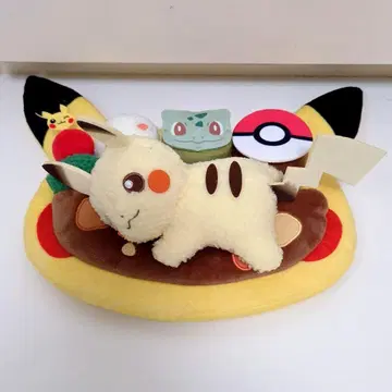 포켓몬 센터 카페 플레이트풍 봉제 인형 피카츄
