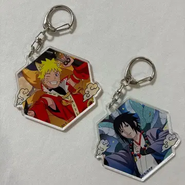 NARUTO 아크릴 키링 요괴 우즈마키 나루토 & 우치하 사스케