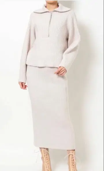 MERCURYDUO 집업 니트 세트 하프 지퍼