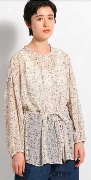 양류 프린트 블라우스/niko and -