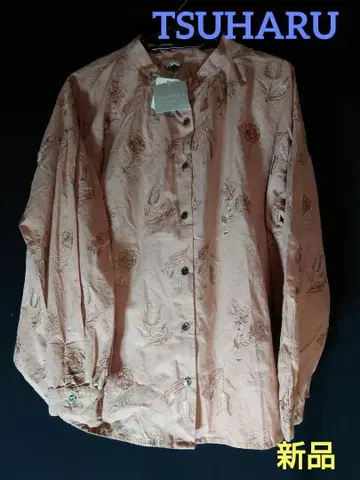 새상품 TSUHARU Samansa Mos2 면린넨 꽃 자수 블라우스